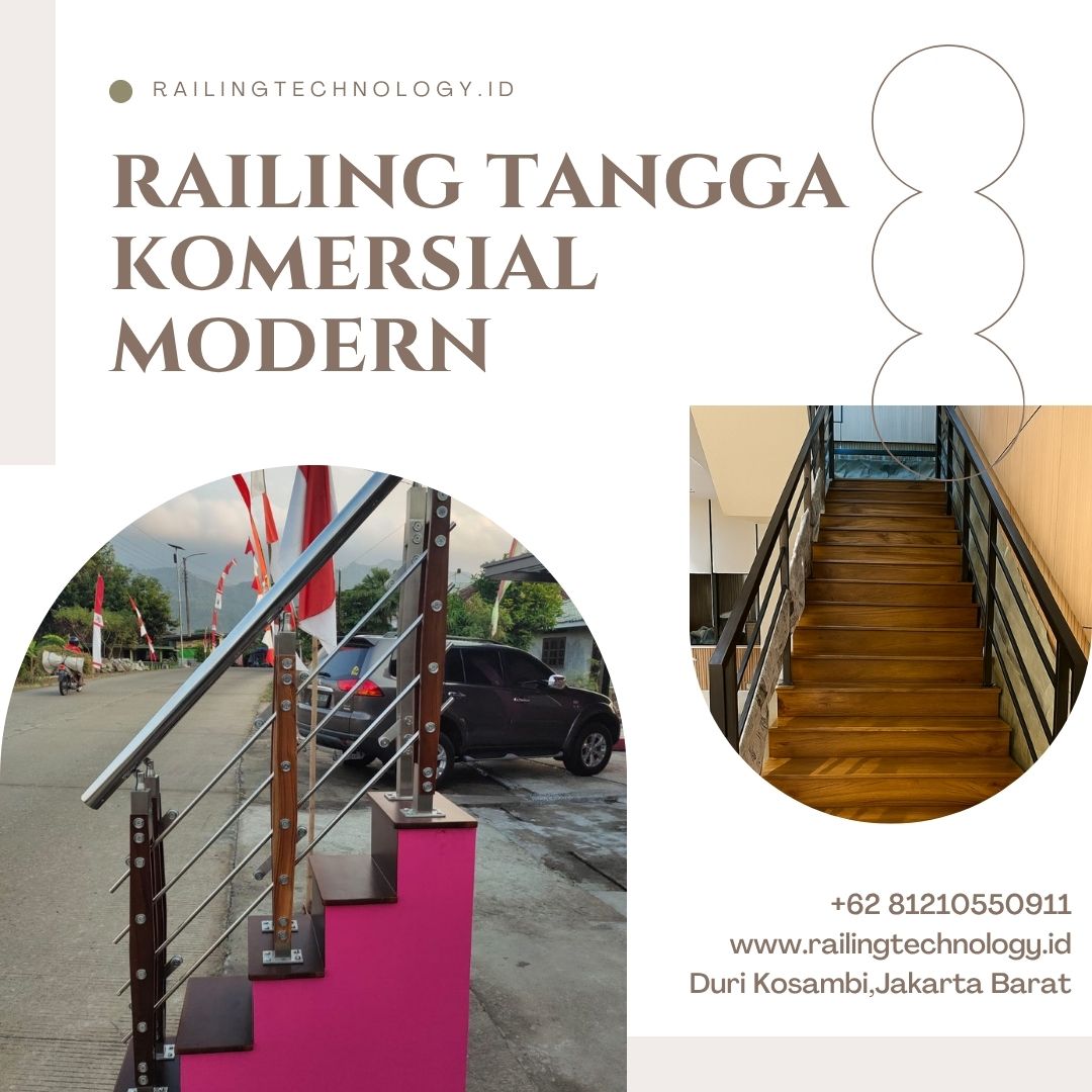 Railing Tangga Komersial Modern Duri Kosambi