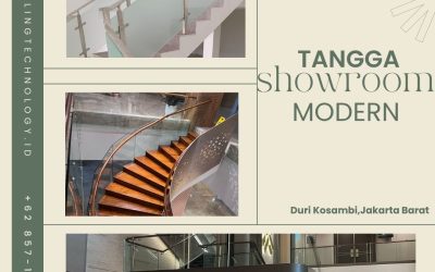 Railing Tangga Showroom Modern Duri Kosambi