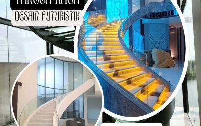 Tangga Kaca Desain Futuristik Puri Indah