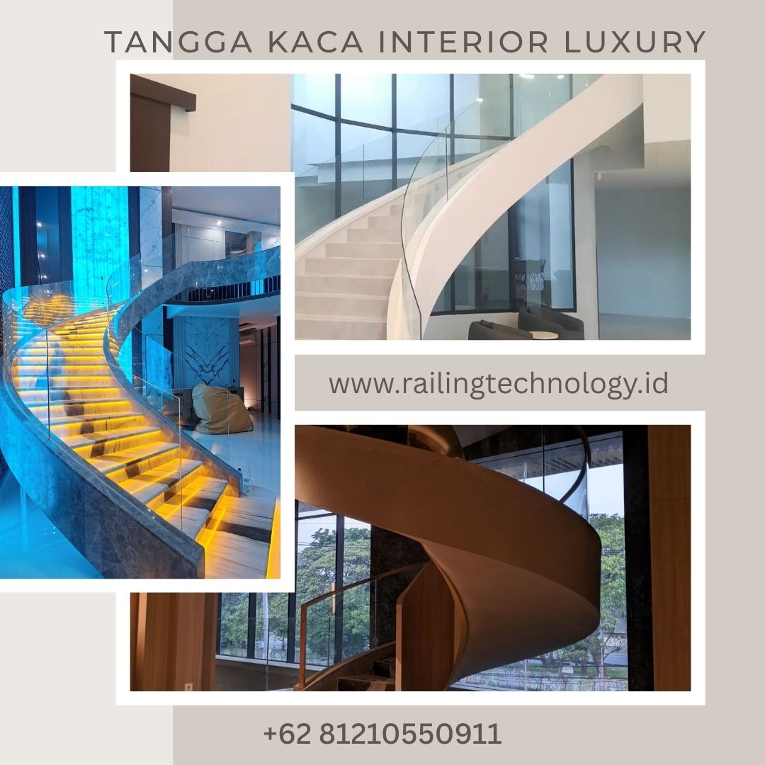 Tangga Kaca Interior Luxury Green Garden