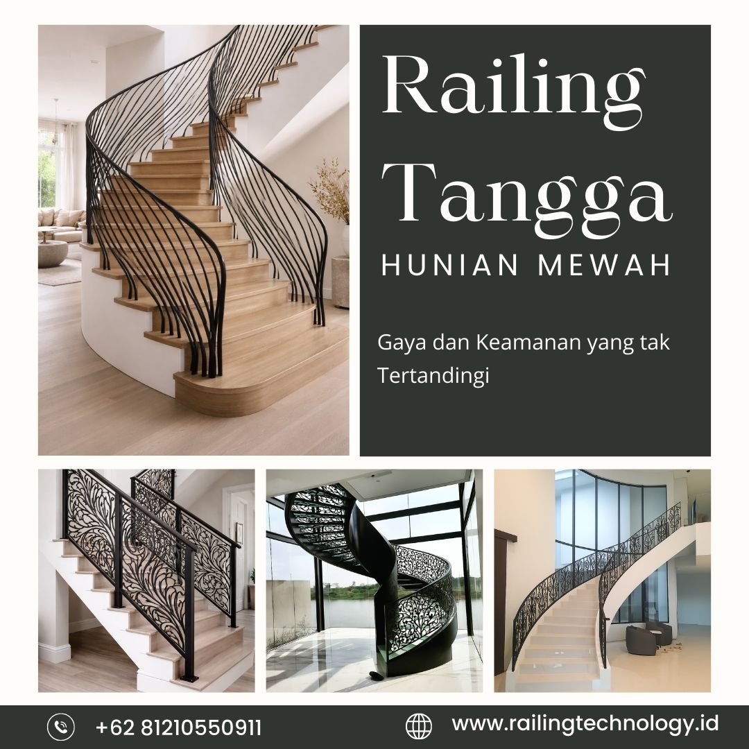 Bengkel Railing Tangga Hunian Mewah JakBar