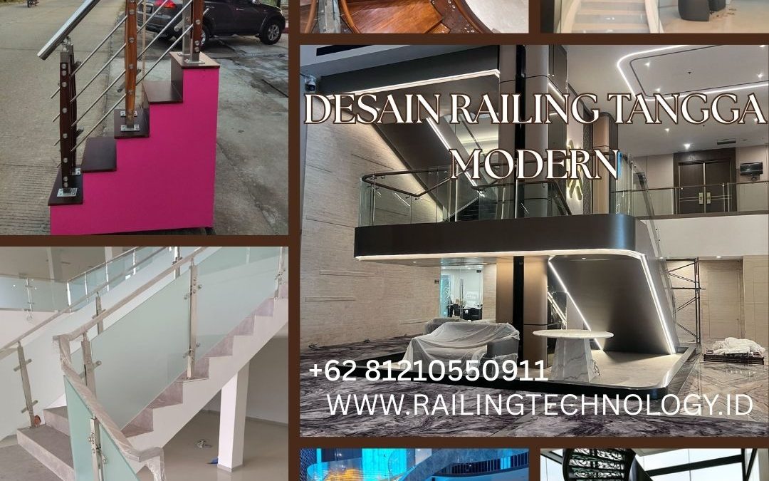 Desain Railing Tangga Modern Meruya Selatan