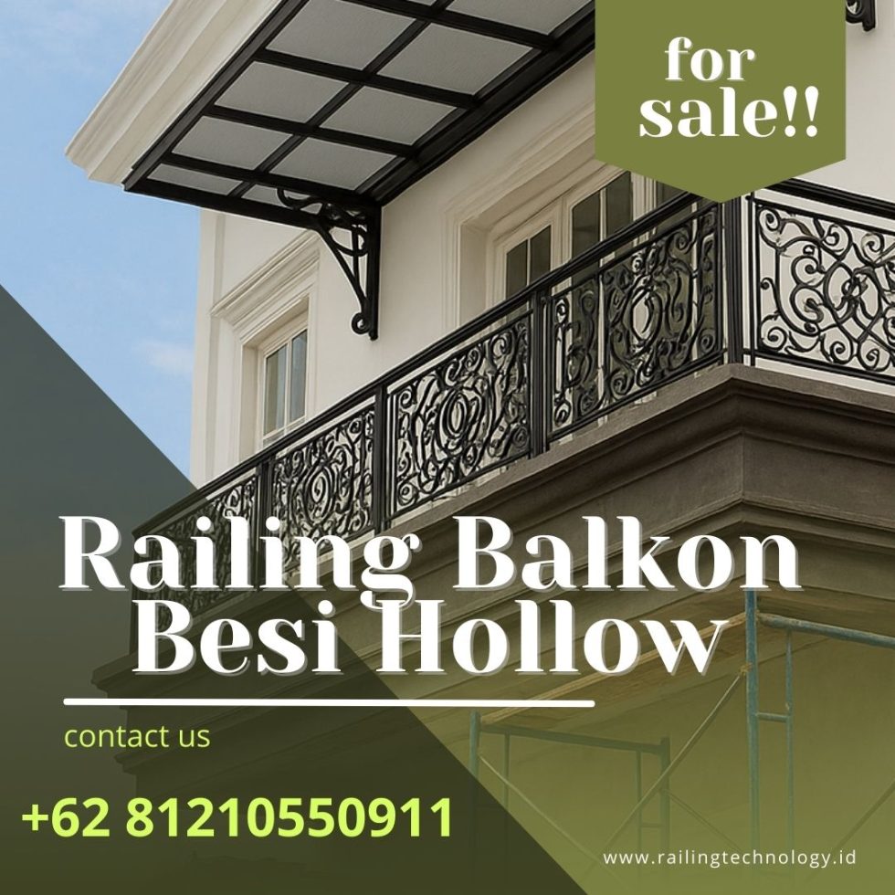 Railing Balkon Besi Hollow Slipi Barat - Railing Technology