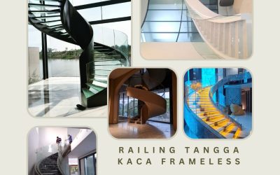 Railing Tangga Kaca Frameless Kembangan Selatan