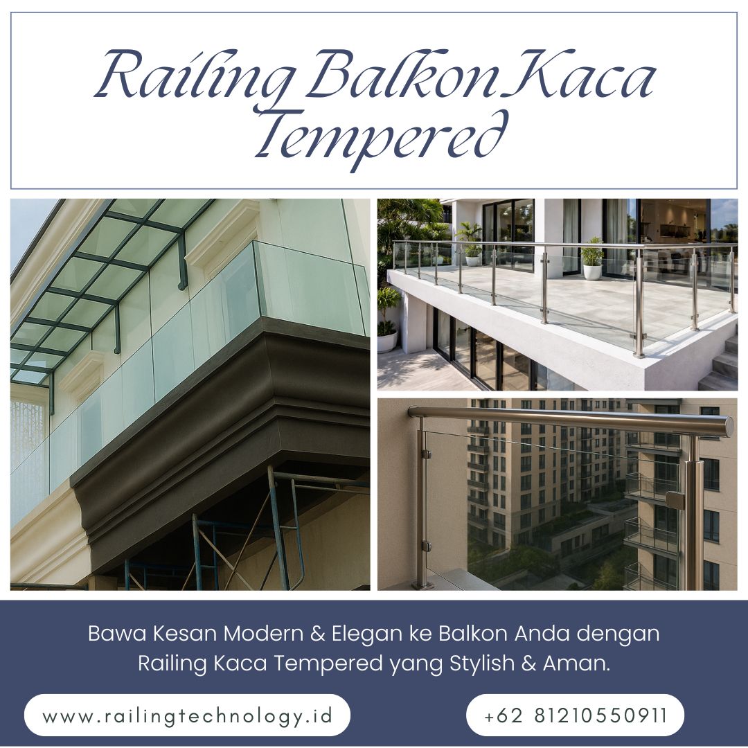 Workshop Railing Balkon Kaca Tempered Kalideres