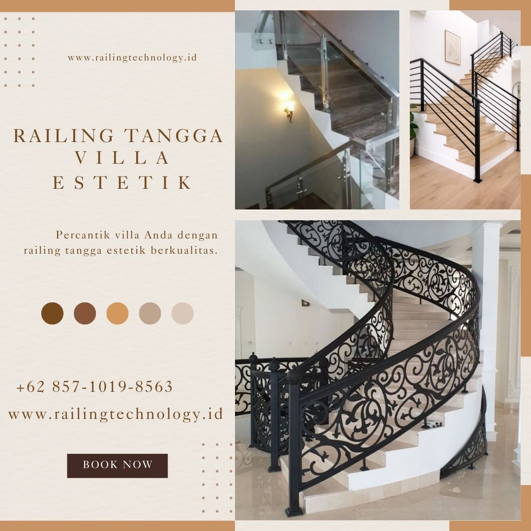 Jasa Railing Tangga Villa Estetik JakBar