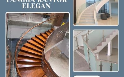 Pembuatan Railing Tangga Kantor Elegan Cengkareng