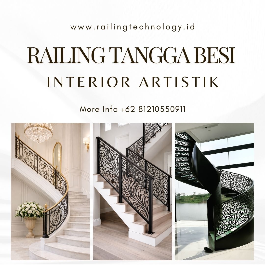 Railing Tangga Besi Interior Artistik Kalideres