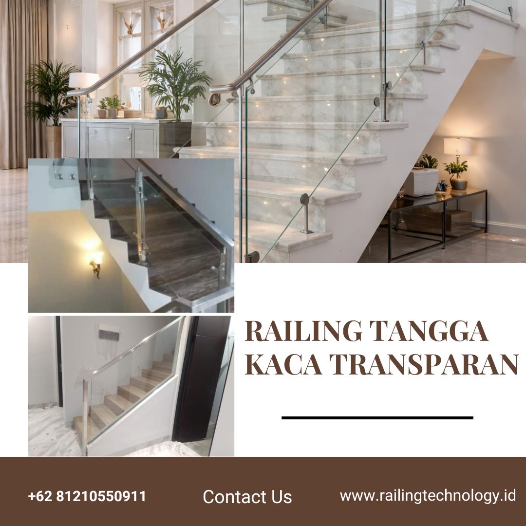 Workshop Railing Tangga Kaca Transparan JakBar