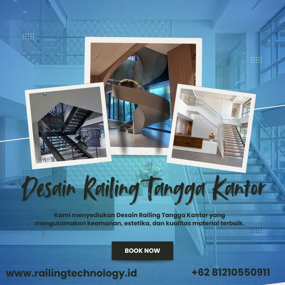 Desain Railing Tangga Kantor Meruya JakBar