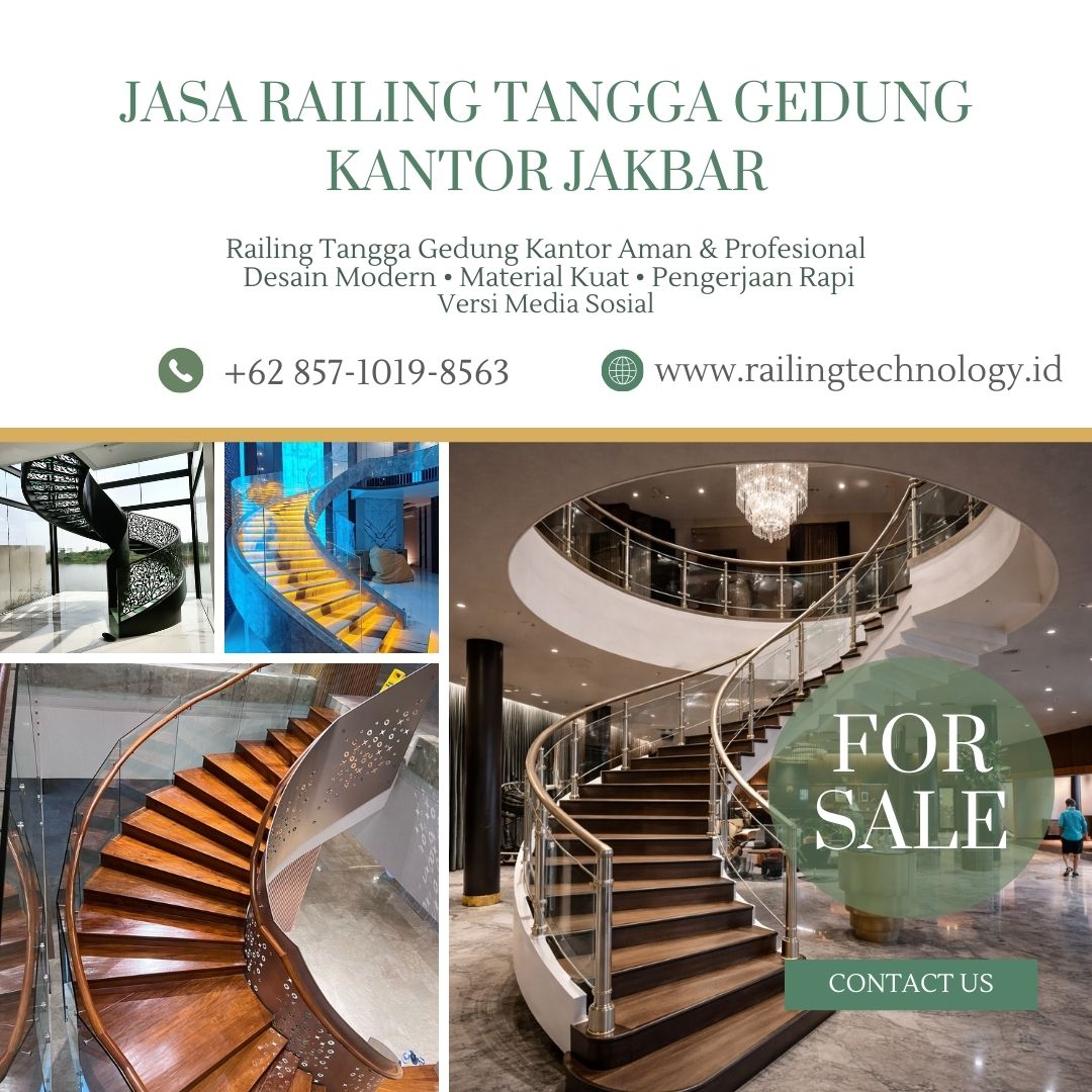 Jasa Railing Tangga Gedung Kantor JakBar