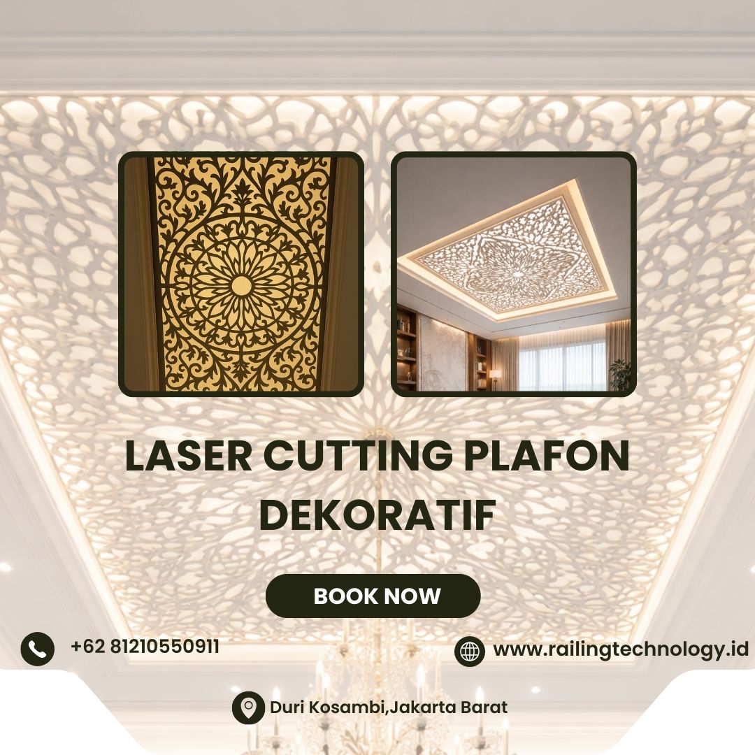 Laser Cutting Plafon Dekoratif Duri Kosambi