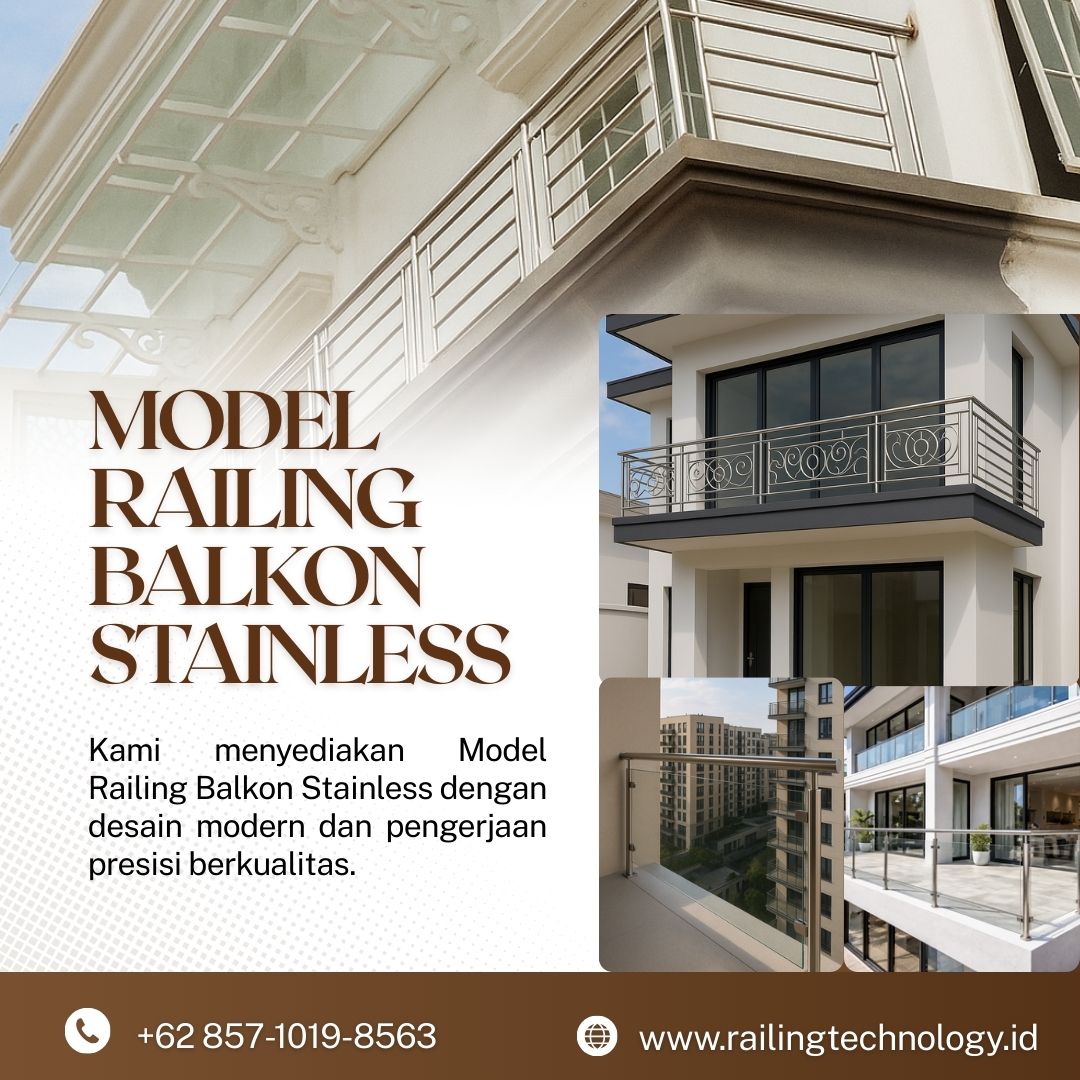 Model Railing Balkon Stainless Grogol JakBar