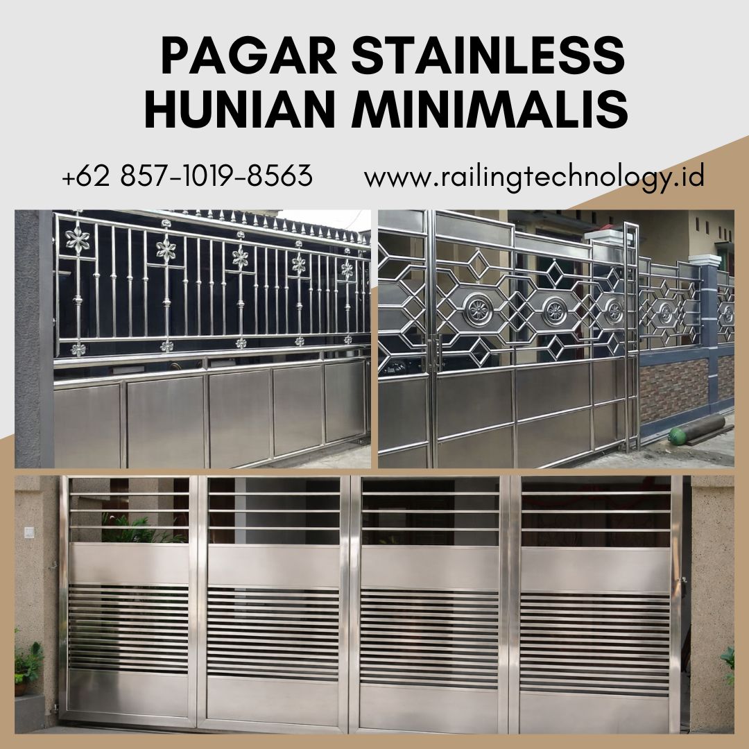 Pembuatan Pagar Stainless Hunian Minimalis