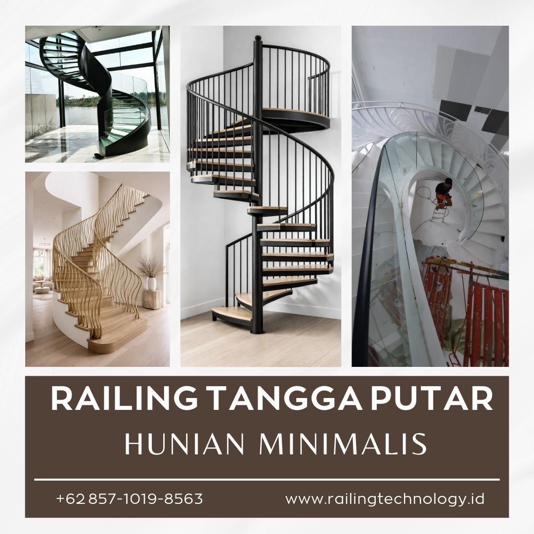Railing Tangga Putar Minimalis Hunian JakBar