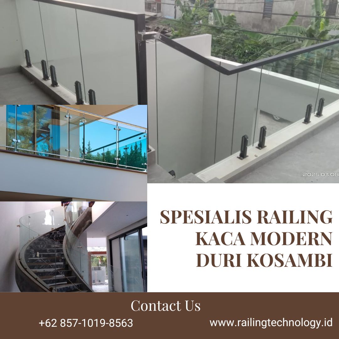 Spesialis Railing Kaca Modern Duri Kosambi