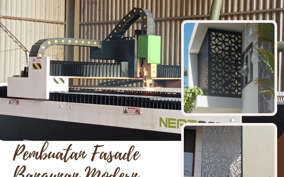 Pembuatan Fasade Bangunan Modern Rawa Buaya
