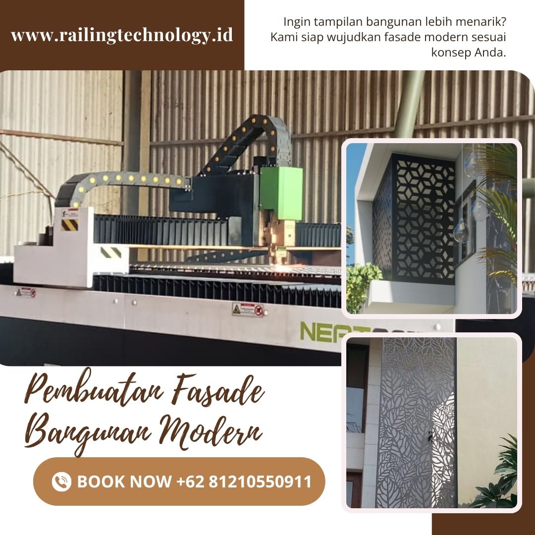 Pembuatan Fasade Bangunan Modern Rawa Buaya