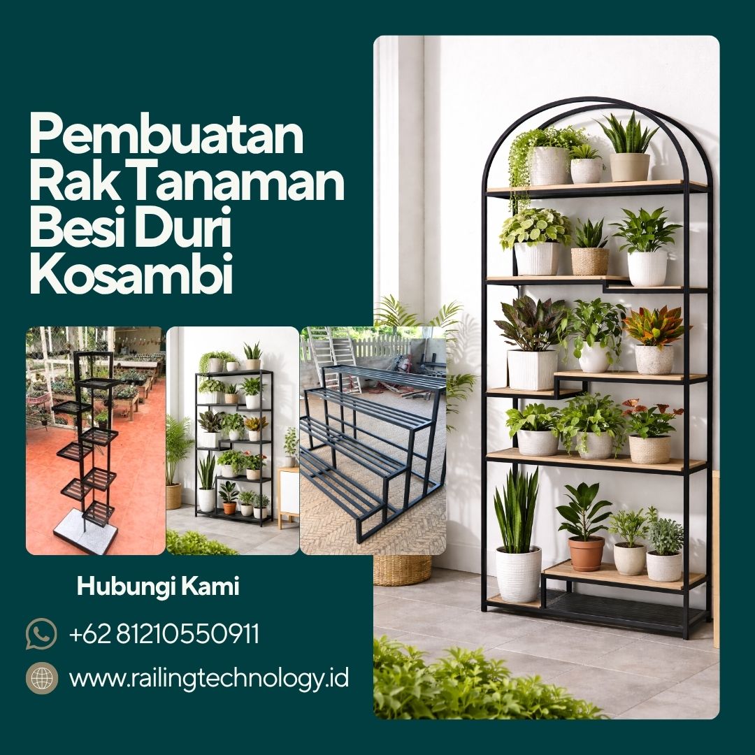 Pembuatan Rak Tanaman Besi Duri Kosambi