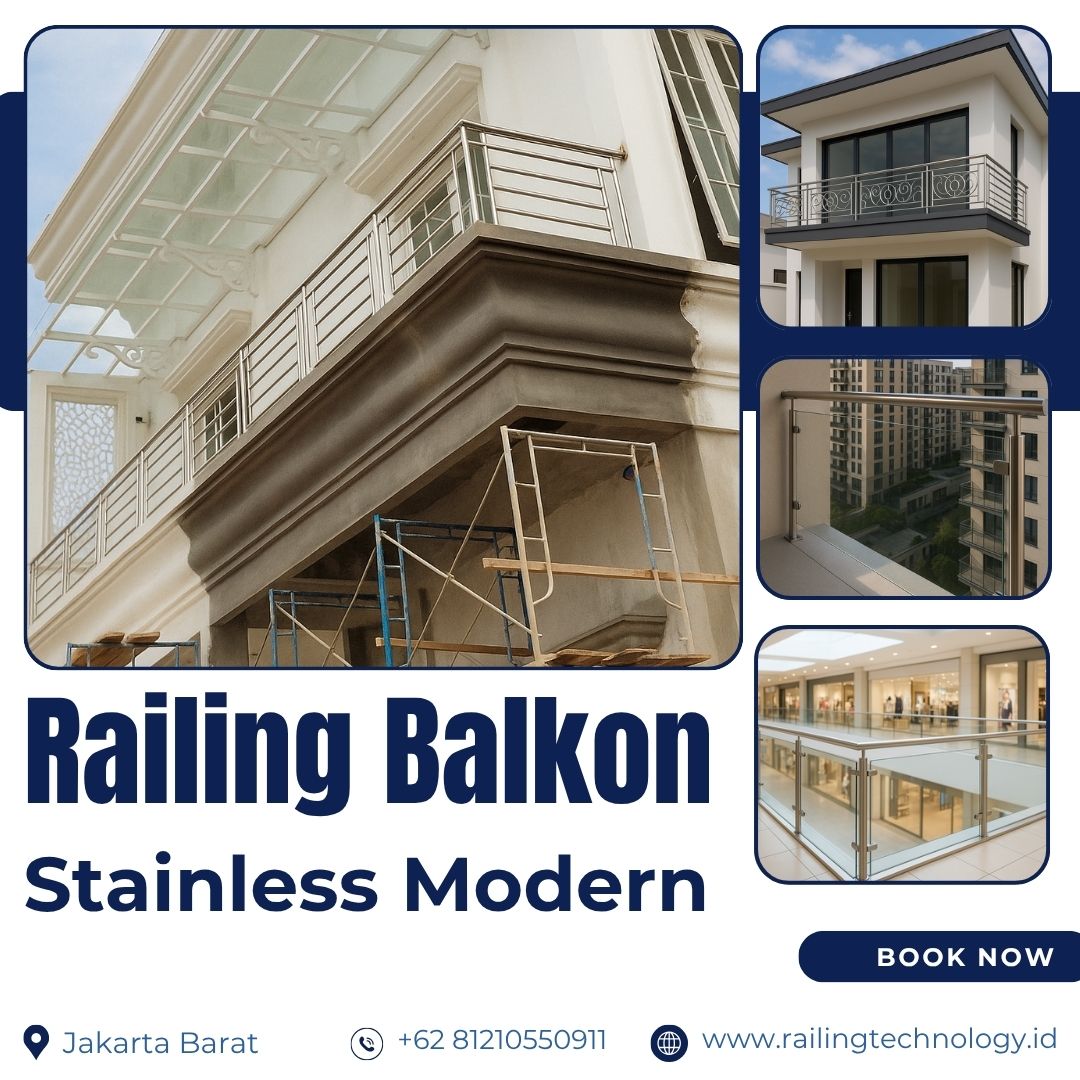 Railing Balkon Stainless Modern Kapuk JakBar