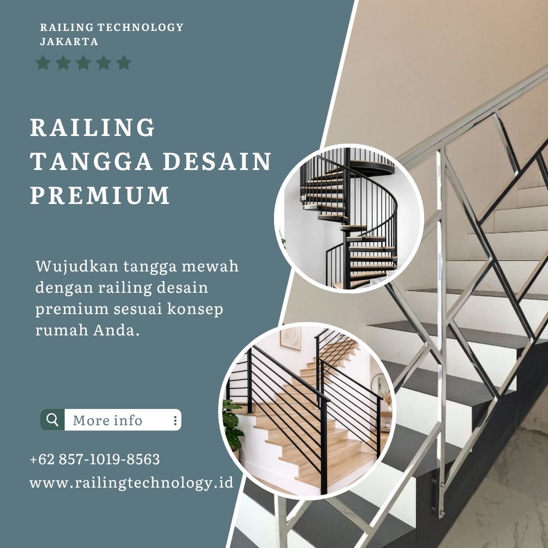 Railing Tangga Desain Premium Kebon Jeruk