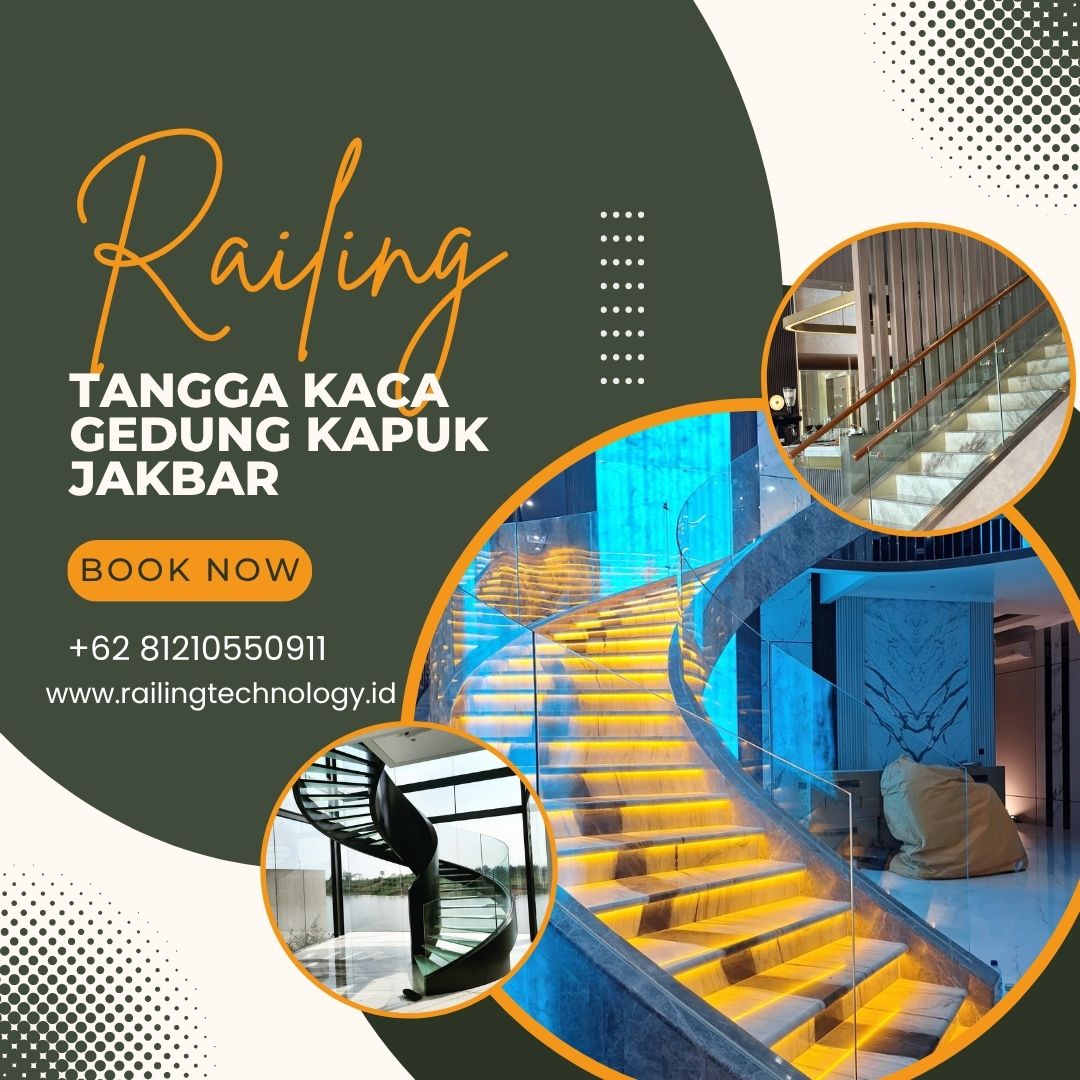 Railing Tangga Kaca Gedung Kapuk JakBar