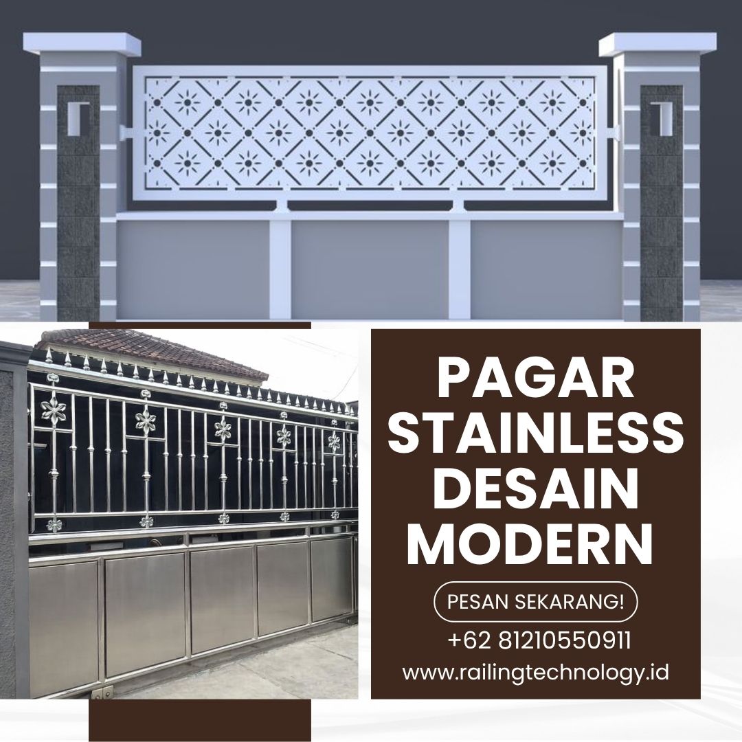 Pagar Stainless Desain Modern Tomang JakBar