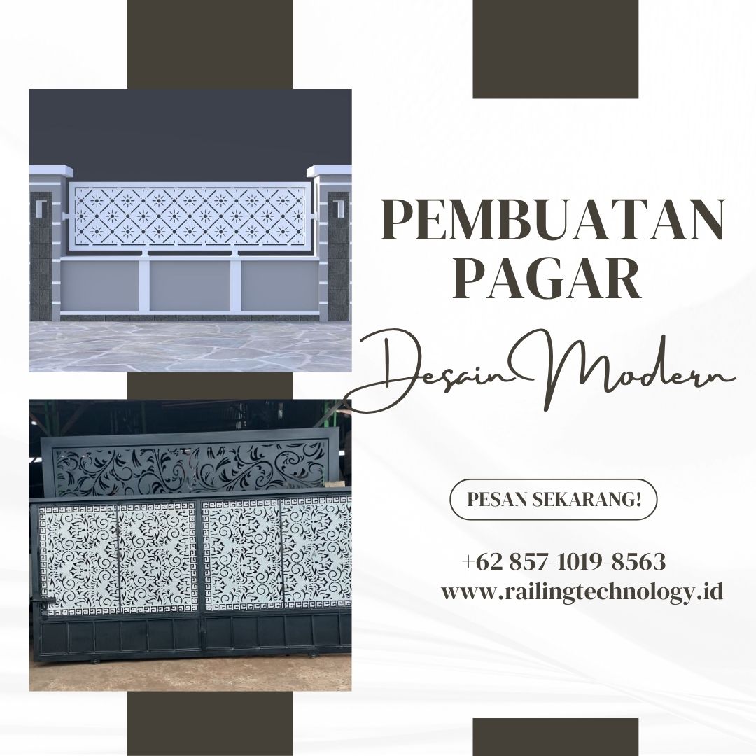 Pembuatan Pagar Desain Modern Daan Mogot