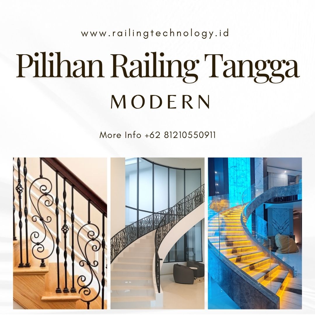 Pilihan Railing Tangga Modern Kedoya JakBar