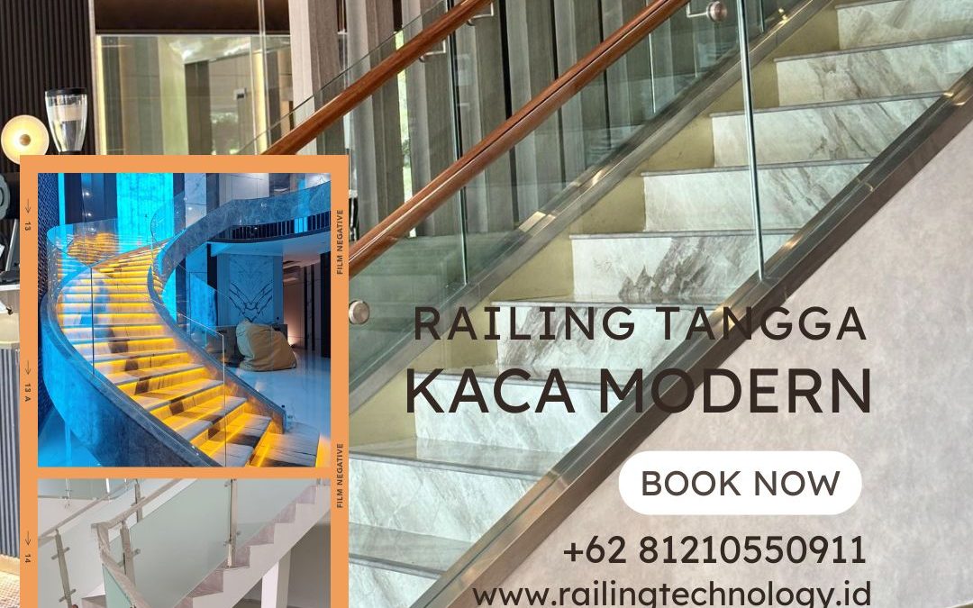 Railing Tangga Kaca Modern Slipi JakBar