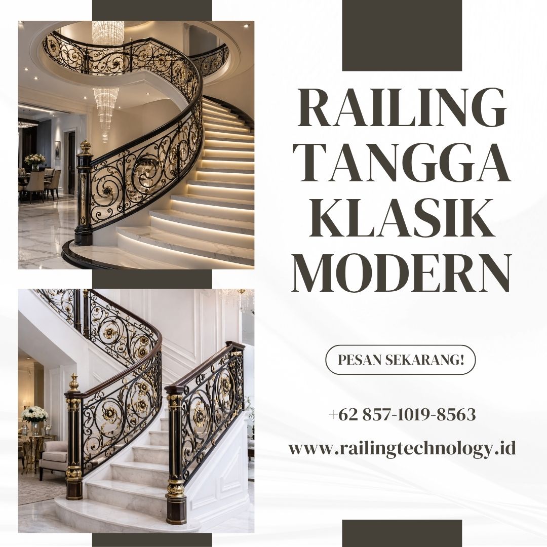 Railing Tangga Klasik Modern Rawa Buaya