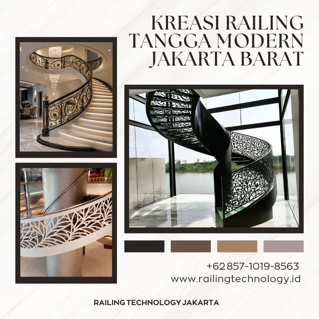 Kreasi Railing Tangga Modern Jakarta Barat