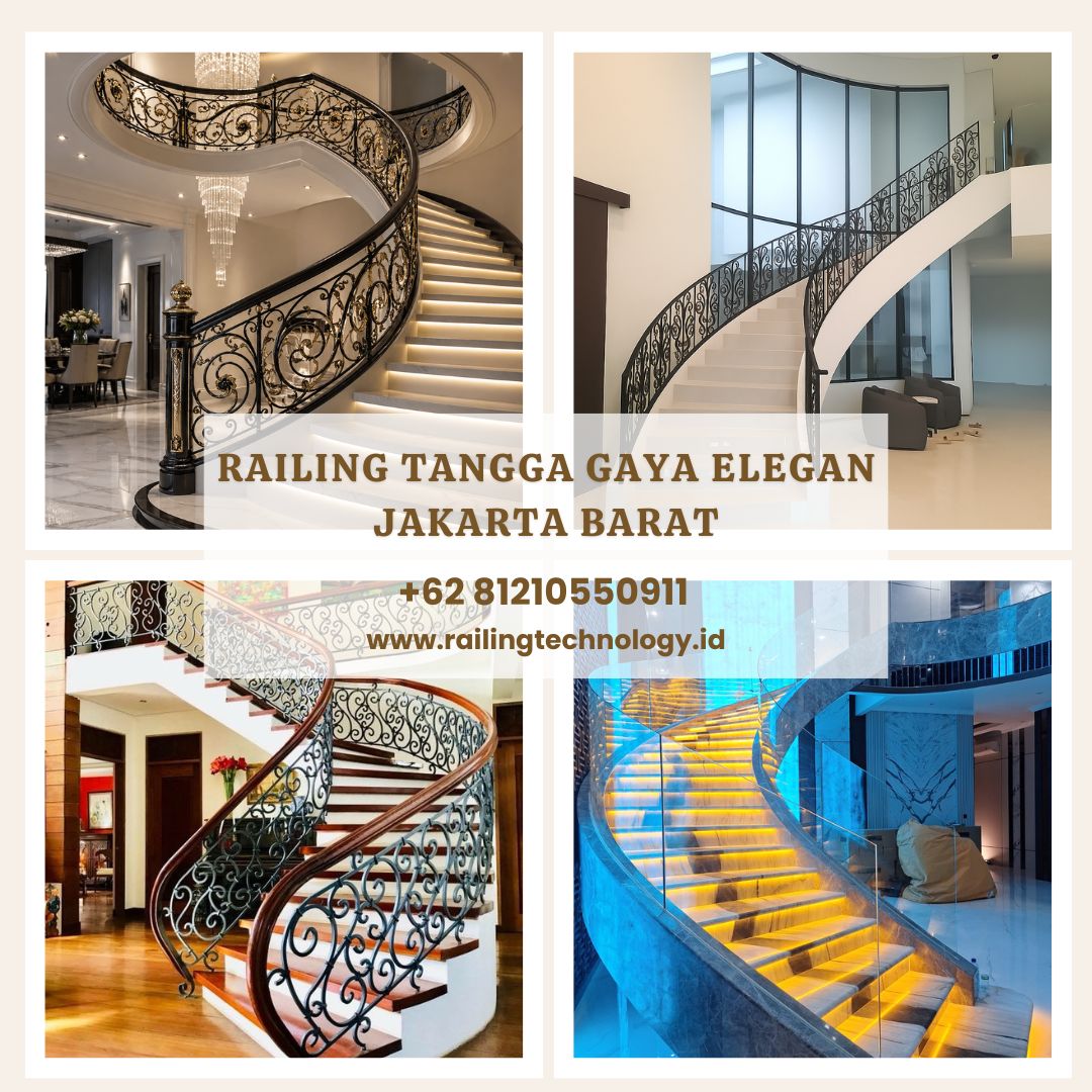 Railing Tangga Gaya Elegan Jakarta Barat