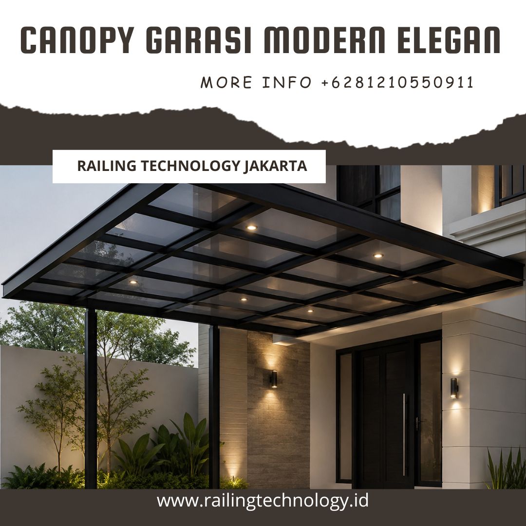 Canopy Garasi Modern Elegan Jakarta Barat