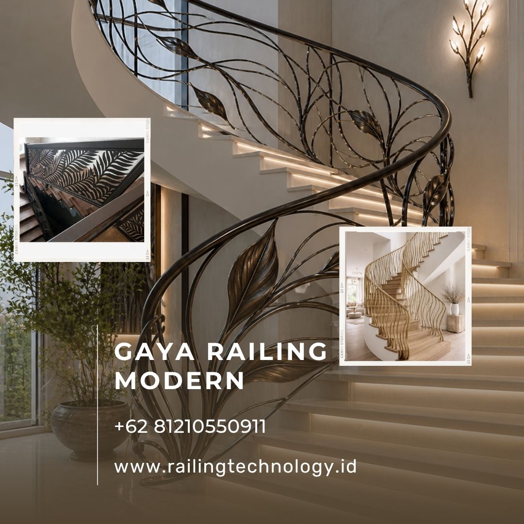 Gaya Railing Tangga Modern Jakarta Barat