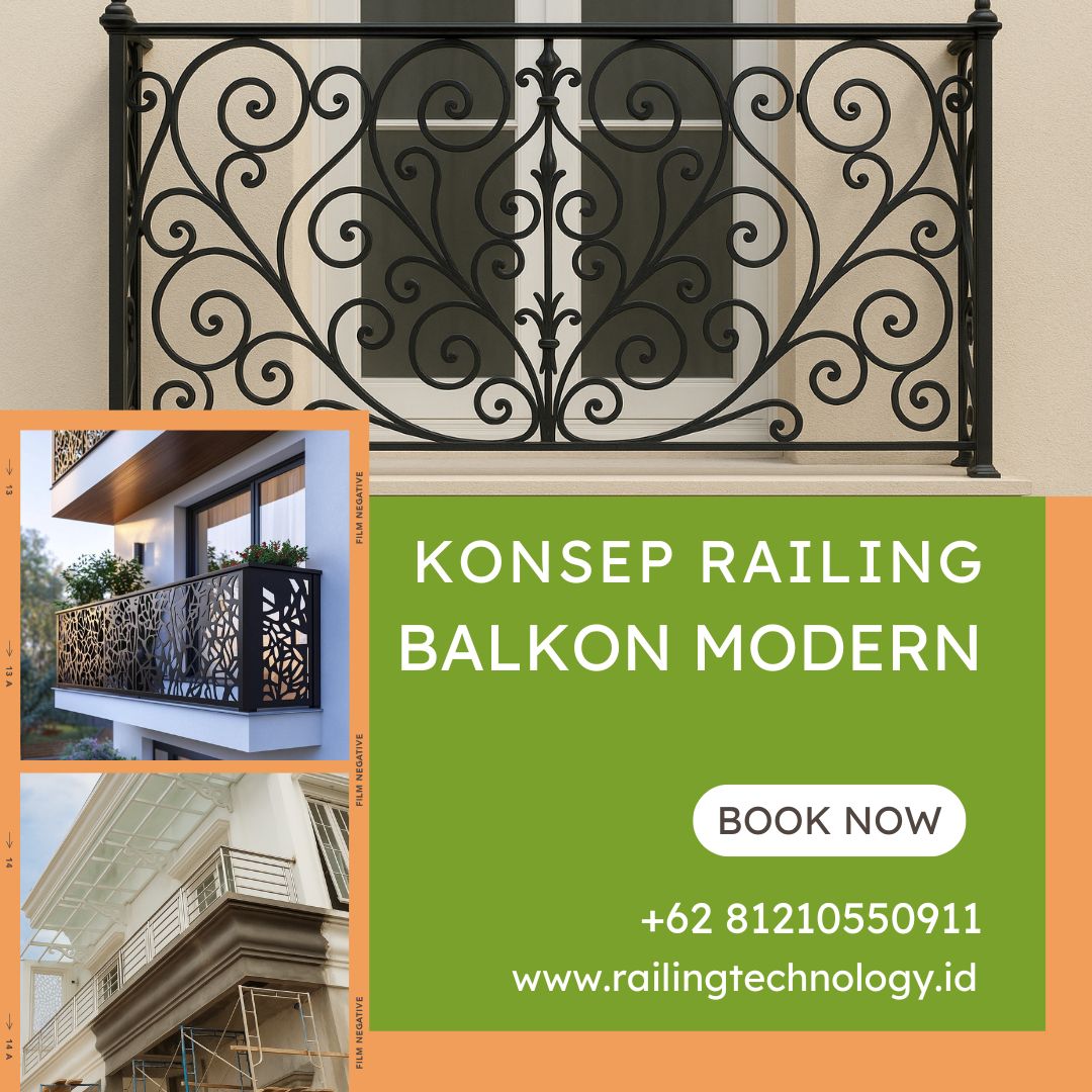 Konsep Railing Balkon Modern Jakarta Barat