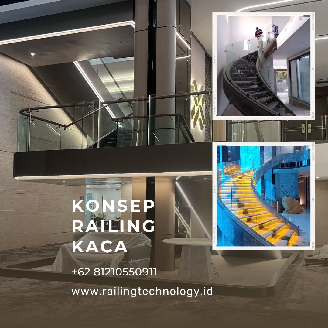 Konsep Railing Tangga Kaca Duri Kosambi
