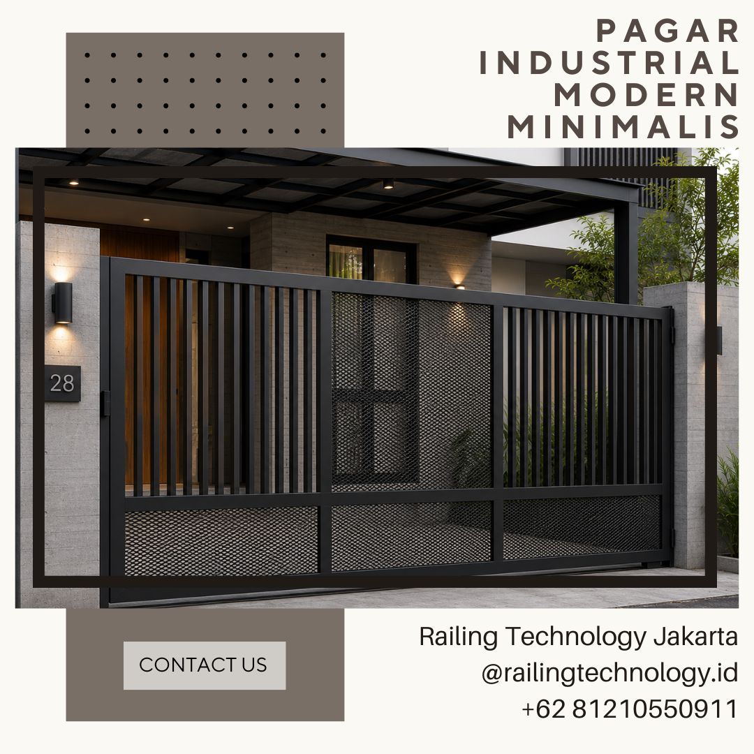 Pagar Industrial Modern Minimalis Kapuk JakBar