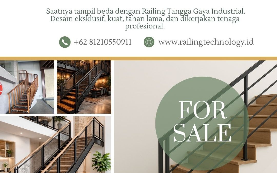 Railing Tangga Gaya Industrial Jakarta Barat