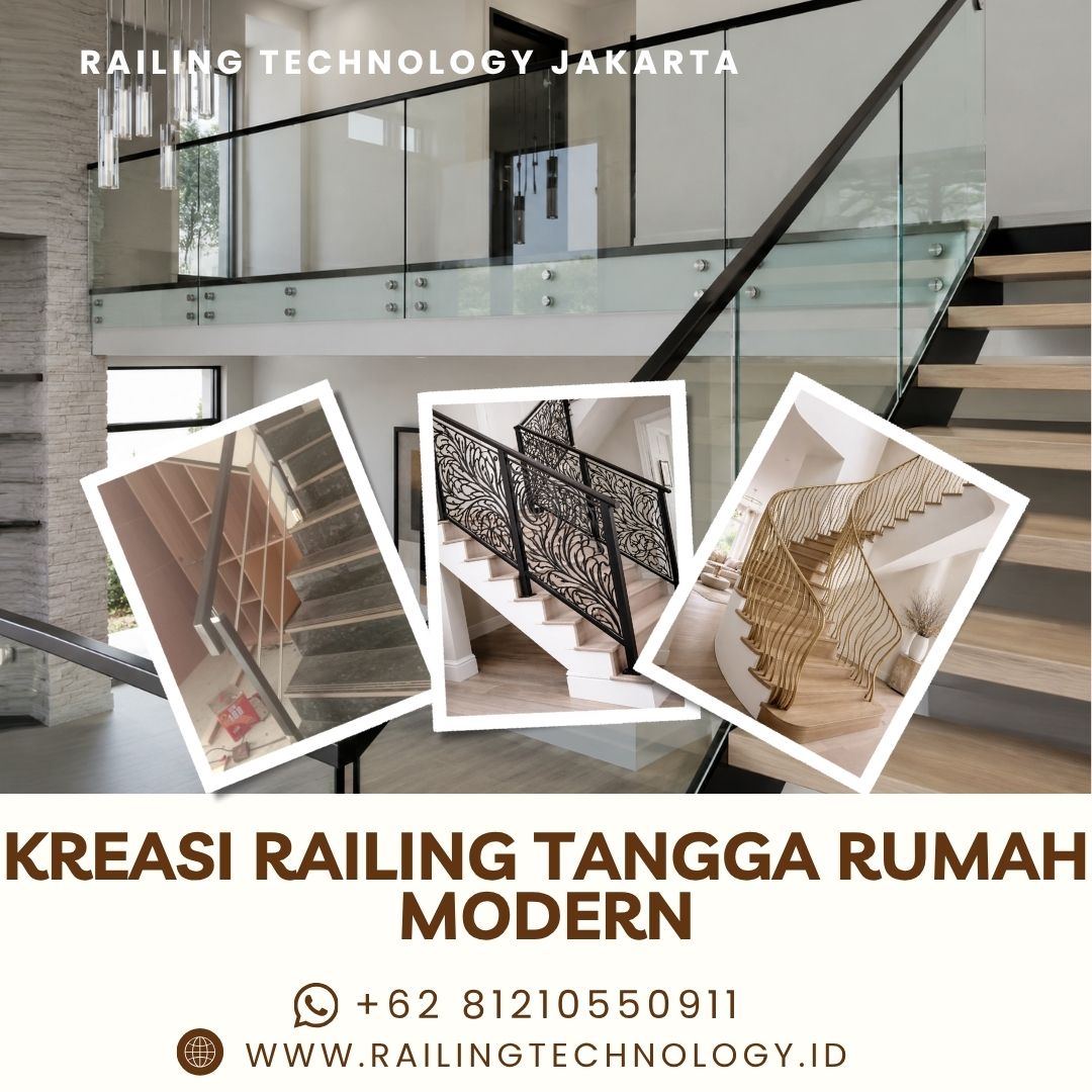 Kreasi Railing Tangga Rumah Modern Kedoya