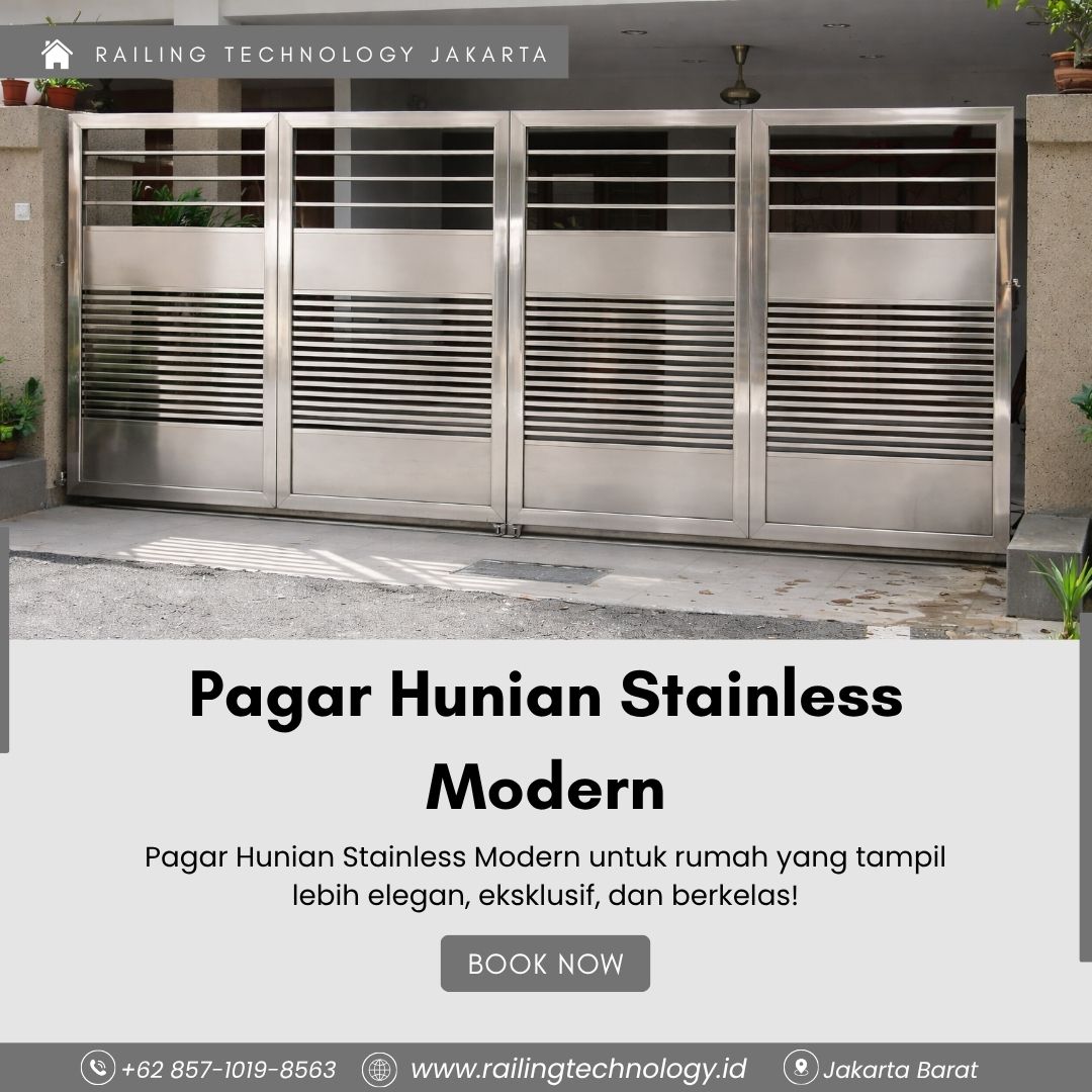 Pagar Hunian Stainless Modern Cengkareng JakBar