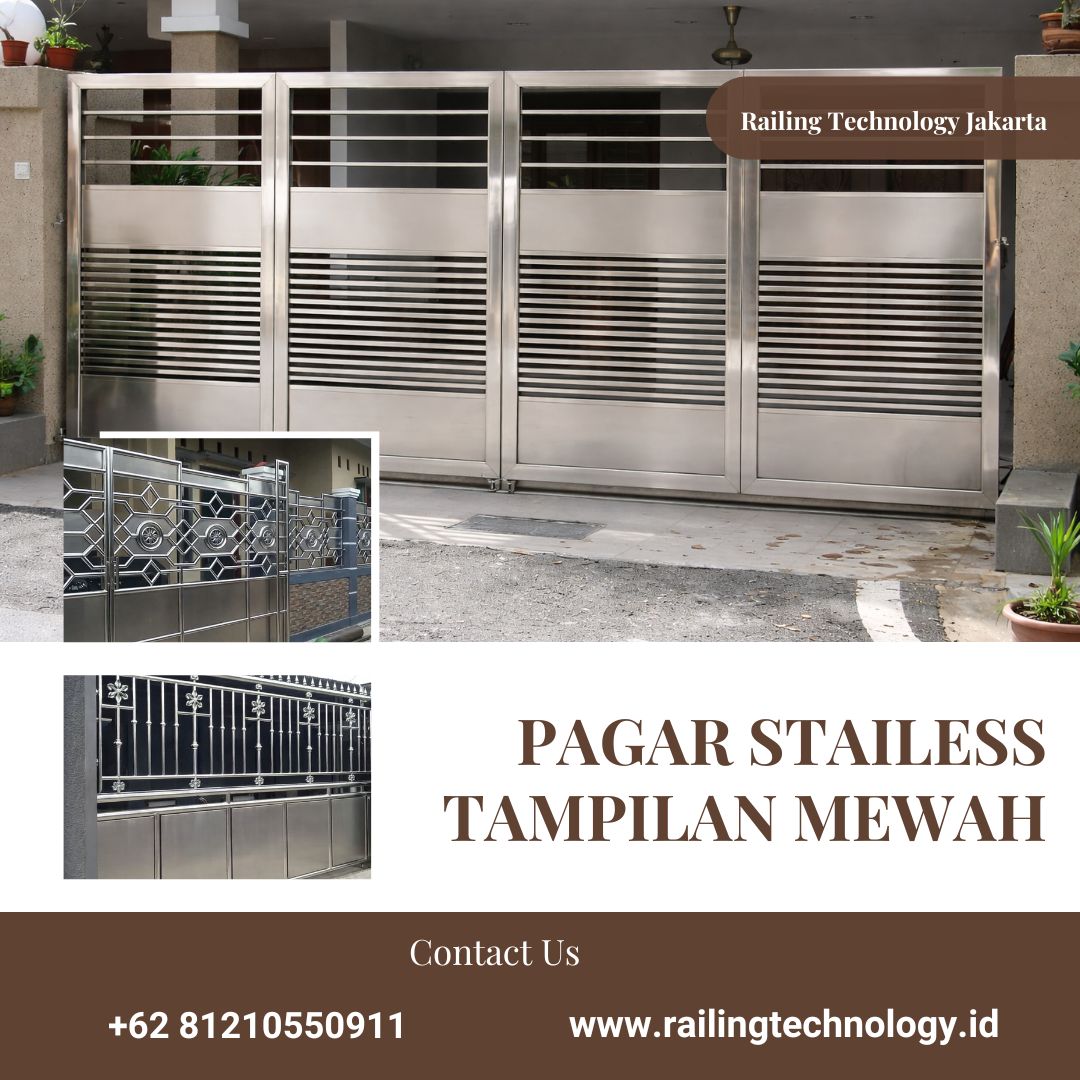 Pagar Stainless Tampilan Mewah Jakarta Barat
