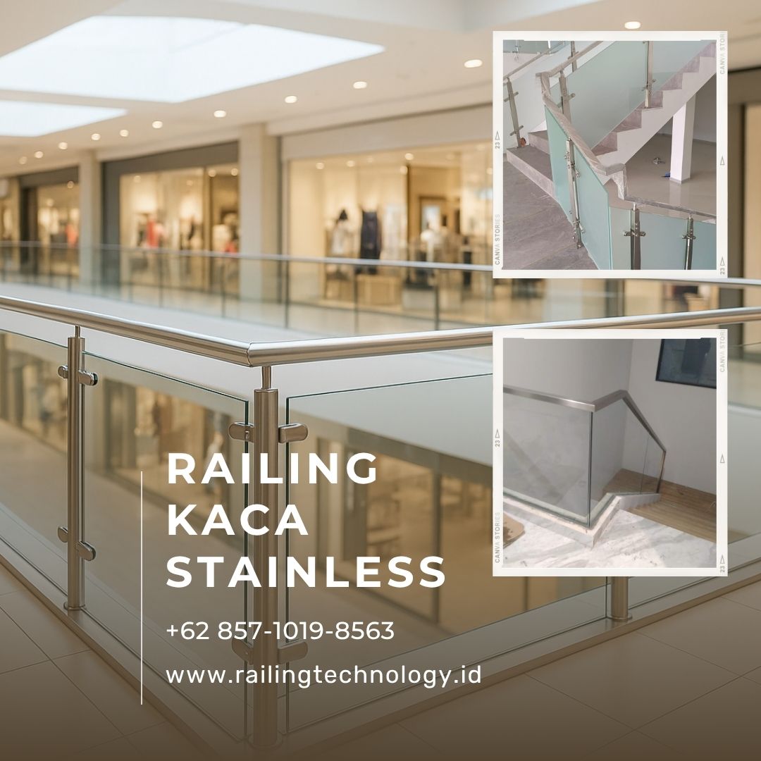 Railing Kaca Stainless Modern Meruya JakBar