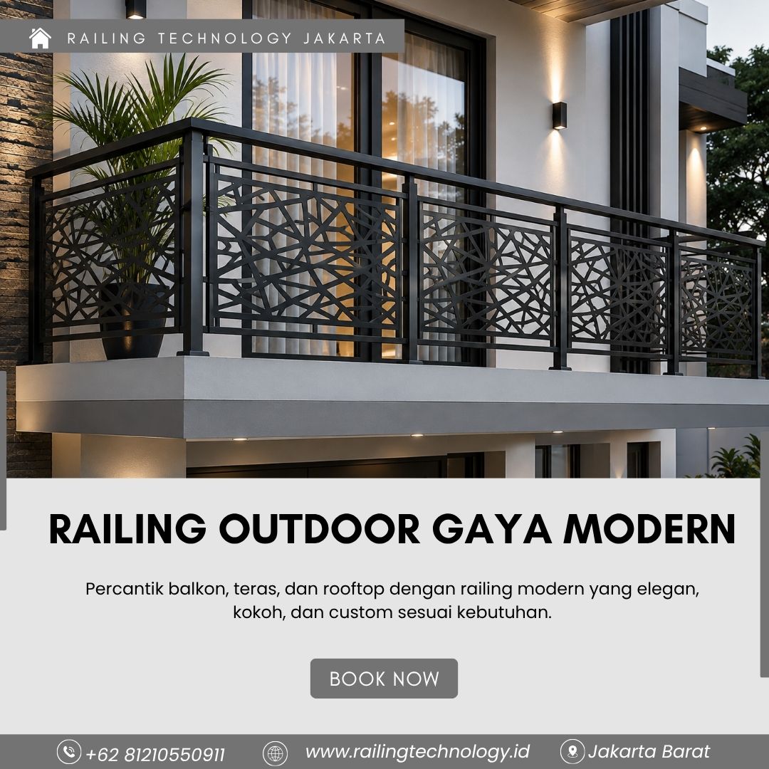 Railing Outdoor Gaya Modern Meruya JakBar