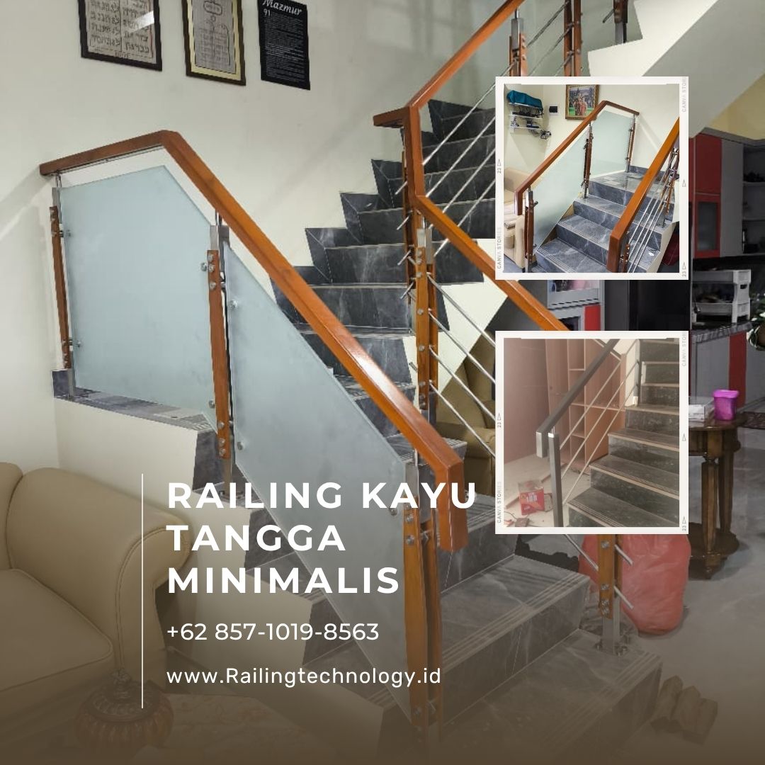 Railing Kayu Tangga Minimalis Cengkareng JakBar