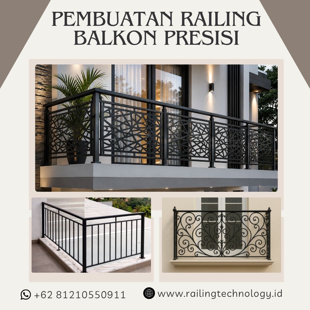 Pembuatan Railing Balkon Presisi Duri Kosambi
