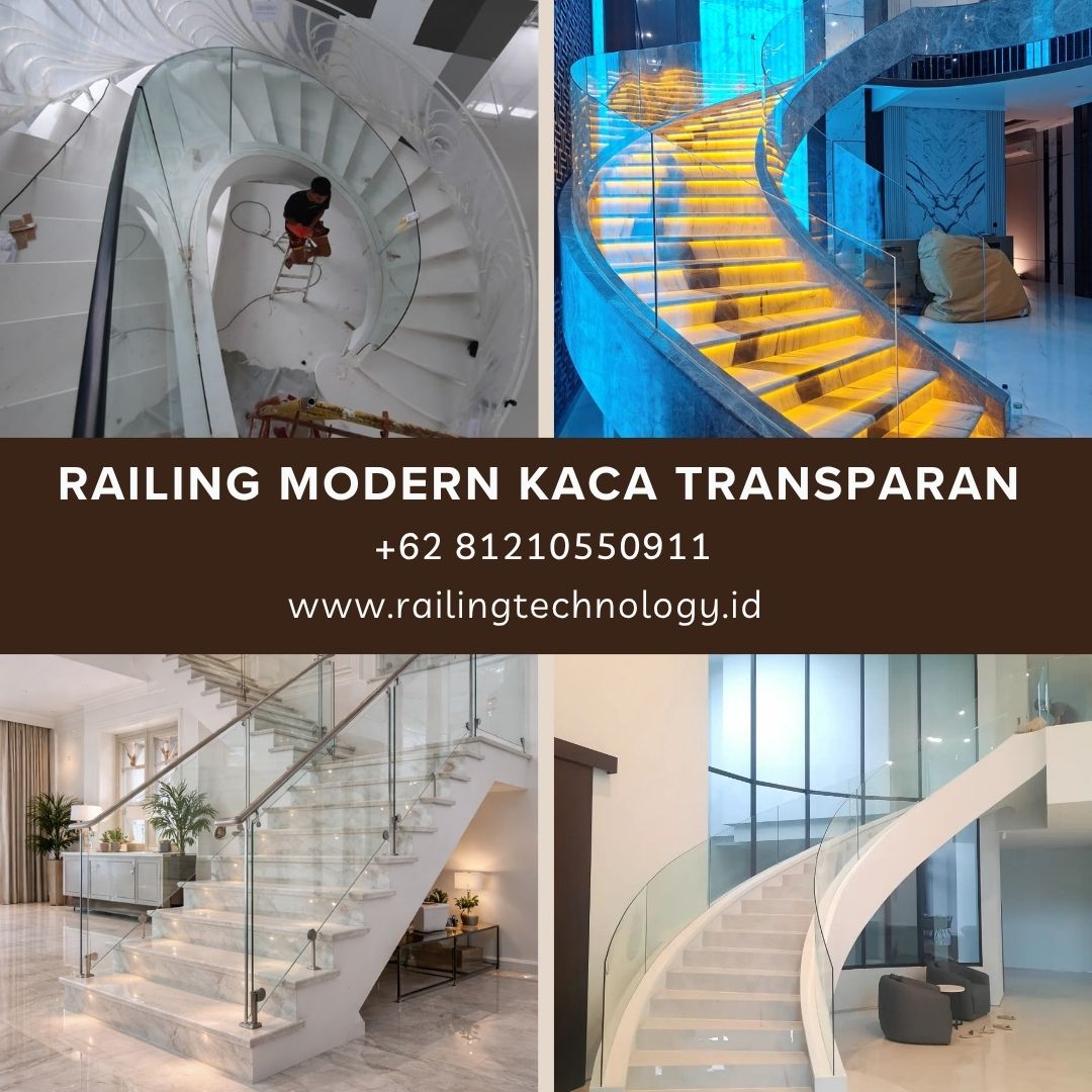 Railing Modern Kaca Transparan Kebon Jeruk