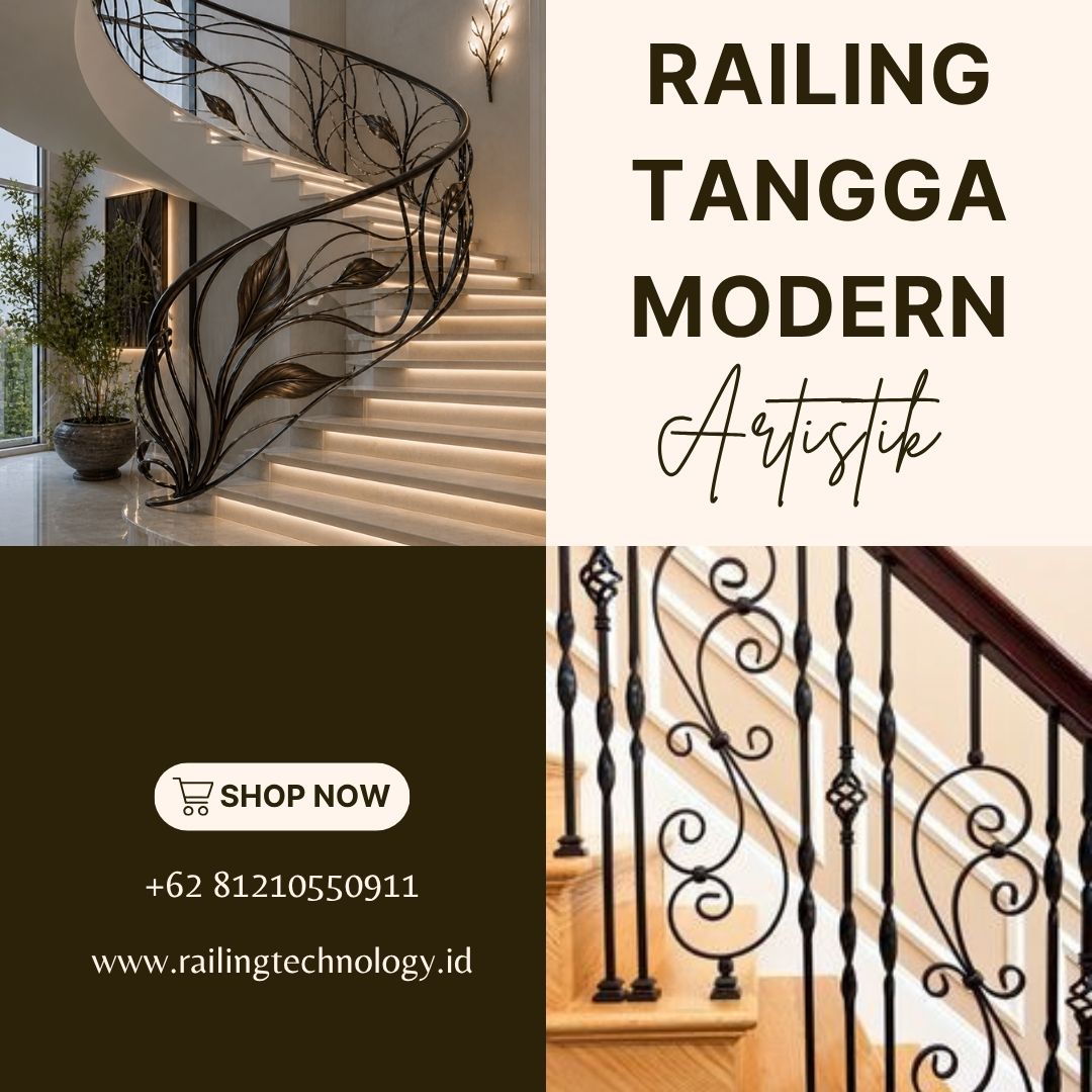 Railing Tangga Modern Artistik Meruya JakBar